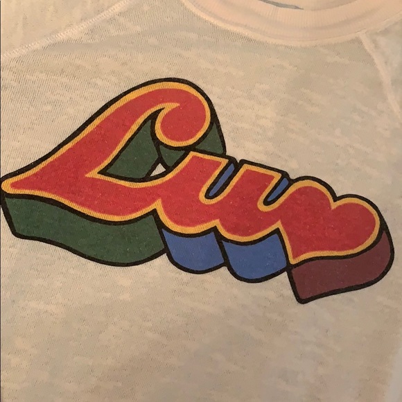 Wildfox Pink Burnout “Luv” Sweater - Picture 3 of 3